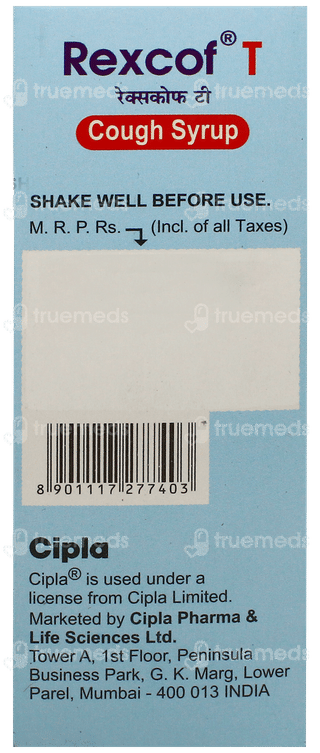 Rexcof T Syrup 100Ml